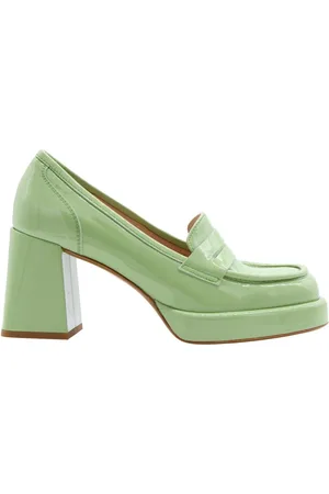 Laura Bellariva Sko, Dame, Grøn, 39 EU, Uld, Stilfulde Mocassin Pumps
