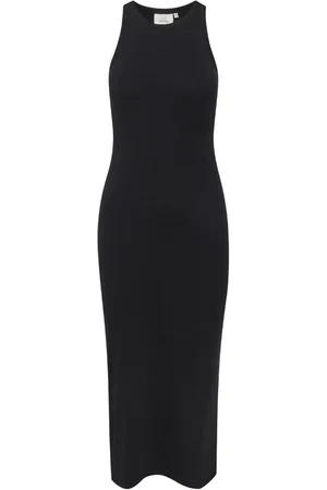 Gestuz Kjole, Dame, Sort, XL, Enkel og Elegant Lang Kjole
