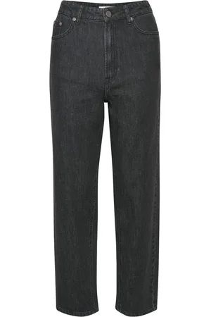 Gestuz Jeans, Dame, Sort, W31, Bomuld, Moderne Kvinde Straight Jeans