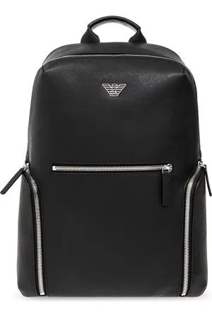 Emporio Armani Taske, Herre, Sort, ONE SIZE, Uld, Rygsæk med logo