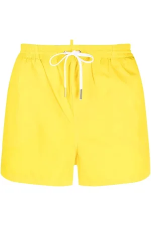 Dsquared2 Badetøj, Herre, Gul, XL, Icon-print Badeshorts