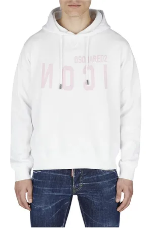 Dsquared2 Sweathshirts & Hoodies, Herre, Hvid, XL, Bomuld, Komfortabel Hættetrøje