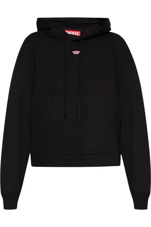 Diesel Sweathshirts & Hoodies, Dame, Sort, XS, Bomuld, ‘F-Jaral’ hættetrøje med logo