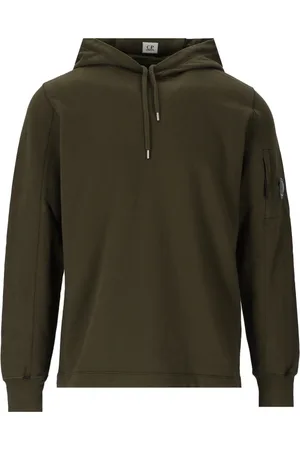C.P. Company Sweathshirts & Hoodies, Herre, Grøn, 2XL, Bomuld, Lys Fleece Militærgrøn Hoodie