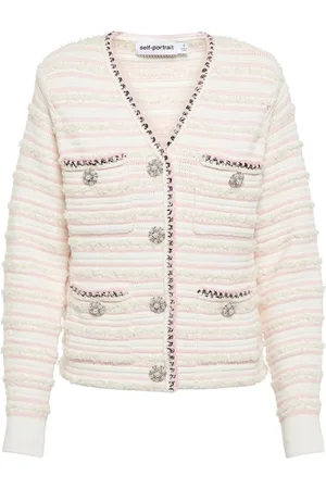 Self-Portrait Strik, Dame, , XL, Uld, Oversized Strik Maxi Cardigan