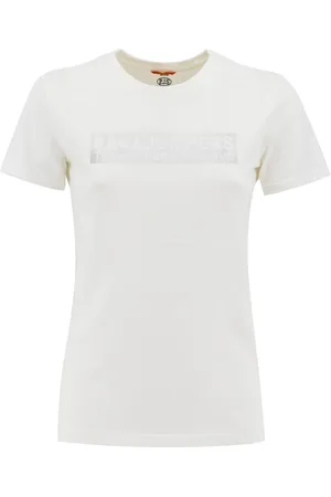 Parajumpers Top, Dame, Hvid, M, Bomuld, Rundhalset bomuld T-shirt