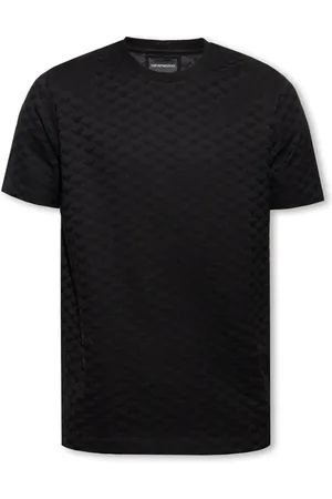 Emporio Armani Top, Herre, Sort, L, Bomuld, T-shirt med logo