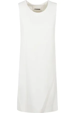 Jil Sander Kjole, Dame, Hvid, 2XS, Rayon, Elegant Kjolekollektion