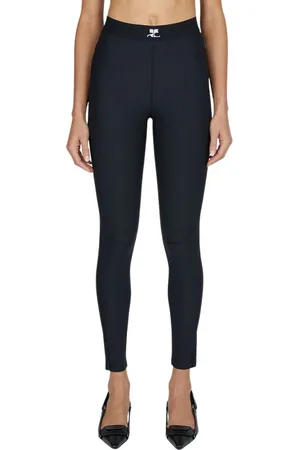 Courrèges Bukser, Dame, Sort, S, Moderne Racer Leggings