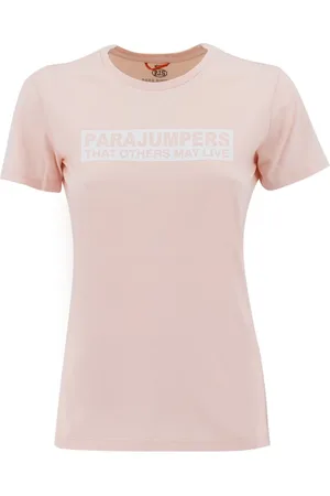 Parajumpers Top, Dame, Lyserød, XS, Bomuld, Rundhalset bomuld T-shirt
