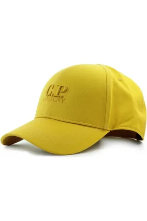 C.P. Company Tilbehør, Herre, Gul, M, Bomuld, Streetwear Baseball Cap med integrerede briller
