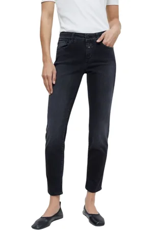 Closed Jeans, Herre, Sort, W26, Denim, Slim Fit Grå Vaskede Jeans