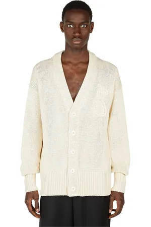 Jil Sander Strik, Herre, , L, Bomuld, Minimalistisk Logo Strik Cardigan