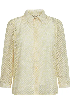 Liberté Bluser & Skjorter, Dame, Gul, 2XL, Polyester, Flora Bluse - Gul Blonde, 21249