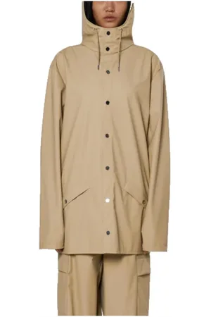 Rains Frakke, unisex, , M, Polyester, Moderne Regnfrakke med Funktionelt Design