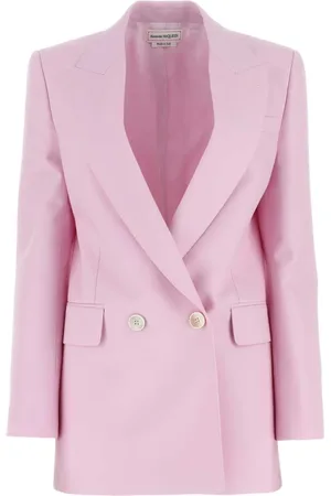 Alexander McQueen Jakke, Dame, Lyserød, 2XS, Uld, Forhøj din stil med pastelrosa uldblazer