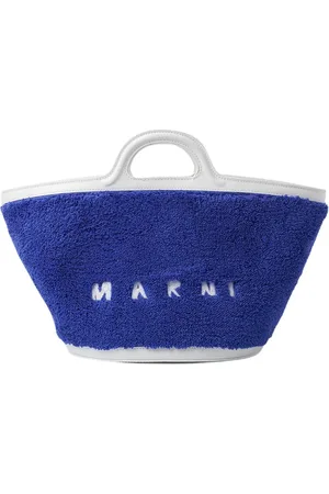 Marni Taske, Dame, Blå, ONE SIZE, Uld, Tropicalia Bucket Tote Taske