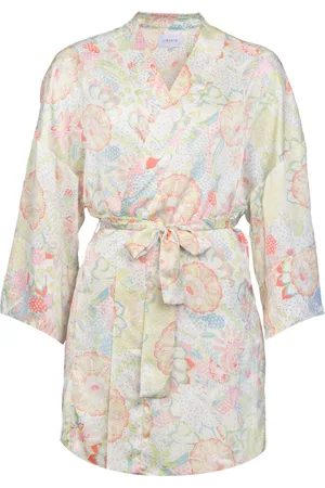 Liberté Bluser & Skjorter, Dame, Flerfarvet, S/M, Polyester, Kort Kimono - Pastel Paisley