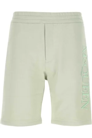 Alexander McQueen Shorts, Herre, Grøn, S, Bomuld, Pastelgrønne bomuld Bermuda shorts