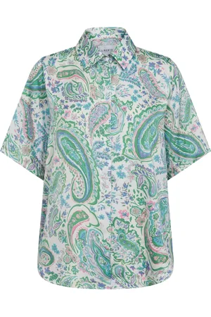 Liberté Bluser & Skjorter, Dame, Grøn, XL, Uld, Elin SS Skjorte, Grøn Paisley