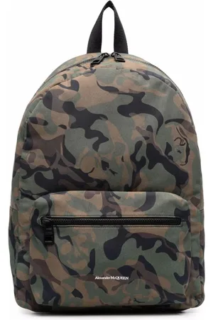 Alexander McQueen Taske, Herre, Grøn, ONE SIZE, Uld, Camouflage Rygsæk