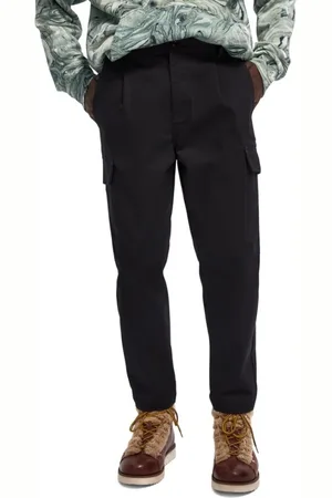 Scotch&Soda Bukser, Herre, Sort, W31, Bomuld, Slim-Fit Bomuld Cargo Bukser