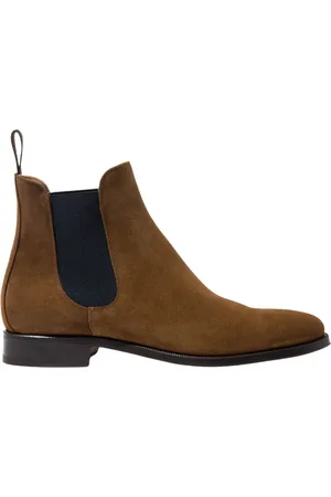 Scarosso Sko, Herre, Brun, 39 EU, Suede, Håndlavede Tabacco Suede Chelsea Støvler
