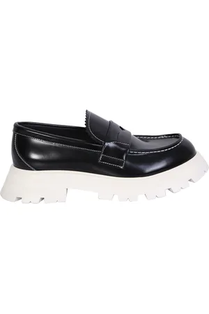 Alexander McQueen Sko, Dame, Sort, 40 EU, Uld, Moderne Chunky Gummisål Loafer