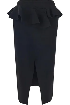 Alexander McQueen Nederdel, Dame, Sort, XS, Polyester, Mellemlang Nederdel