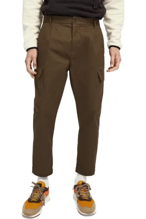 Scotch&Soda Bukser, Herre, Grøn, W32, Bomuld, Slim-Fit Bomuld Cargo Bukser