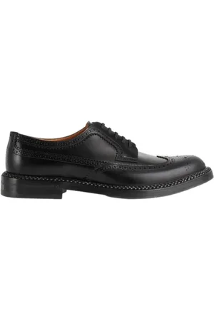 Gucci Sko, Herre, Sort, 42 EU, Læder, Snøresko med Brogue-detaljer