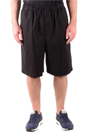 Alexander McQueen Shorts, Herre, Sort, S, Uld, Monokrom Lange Bermuda Shorts til Mænd