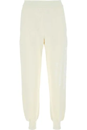 Alexander McQueen Bukser, Dame, Hvid, M, Bomuld, Ivory Bomuld Joggers til Loungewear