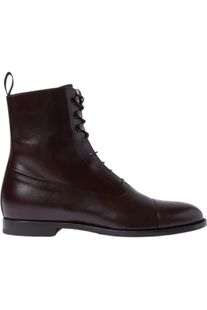Scarosso Sko, Herre, Brun, 46 EU, Læder, Archie Oxford-stil snørestøvler