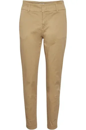 Part Two Bukser, Dame, Brun, 2XS, Bomuld, Slim-Fit Bukser 30305570