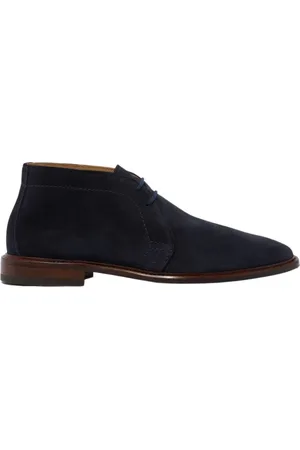 Scarosso Sko, Herre, Blå, 43 1/2 EU, Suede, Suede Gary Støvler