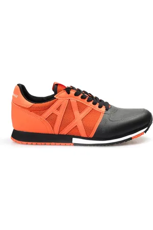Armani Exchange Sko, Herre, Sort, 39 1/2 EU, Læder, Snøresneakers med logo detaljer
