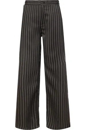 Liberté Bukser, Dame, Sort, XL, Polyester, Viddebuks, Sort Nålestribet