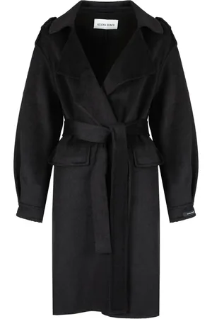 Silvian Heach Frakke, Dame, Sort, M, Uld, Klassisk Trenchcoat