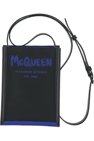 Alexander McQueen Taske, Herre, Sort, ONE SIZE, Uld, Sort skuldertaske til mænd