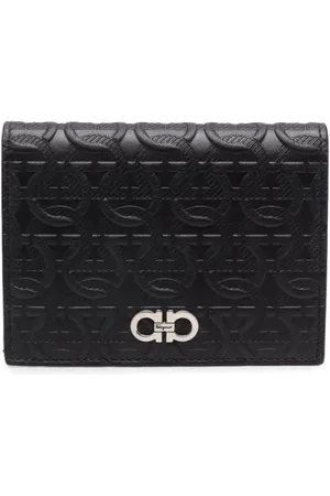 Salvatore Ferragamo Tilbehør, Herre, Sort, ONE SIZE, Sort Gancini Kortholder