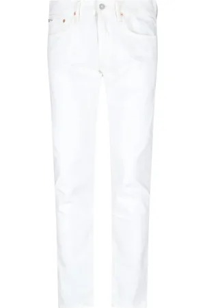 Ralph Lauren Jeans, Herre, Hvid, W31 L32, Bomuld, Hvide Straight Jeans