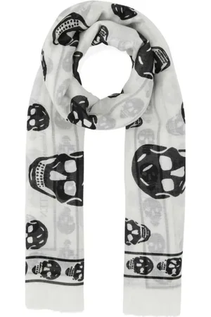 Alexander McQueen Tilbehør, Dame, Flerfarvet, ONE SIZE, Uld, Kvinders Foulard Tørklæde - Vintermode Tilbehør