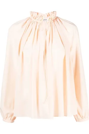 Lanvin Bluser & Skjorter, Dame, , M, Pastel Pink Crepe Bluse