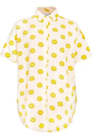 Liberté Bluser & Skjorter, Dame, Gul, L, Polyester, Sara SS Skjorte - Gul Smiley