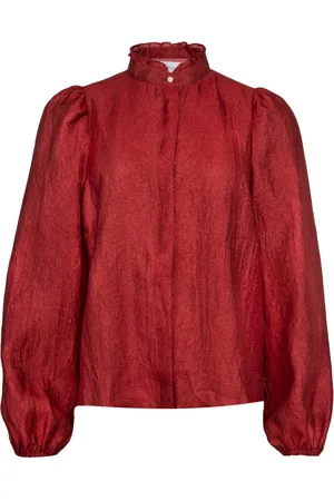 Liberté Bluser & Skjorter, Dame, Brun, L, Polyester, Ianna LS Skjorte, Mørk Hindbær