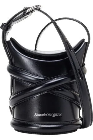 Alexander McQueen Taske, Dame, Sort, ONE SIZE, Uld, The Curve Mini Skuldertaske