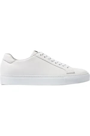 Scarosso Sko, Herre, Hvid, 45 EU, Læder, Håndlavede Ugo Sneakers i hvidt kalveskind