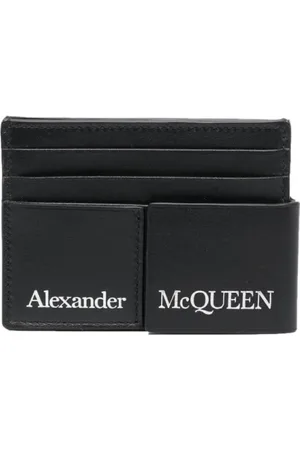 Alexander McQueen Tilbehør, Herre, Sort, ONE SIZE, Sort Lagdelt Kortholder