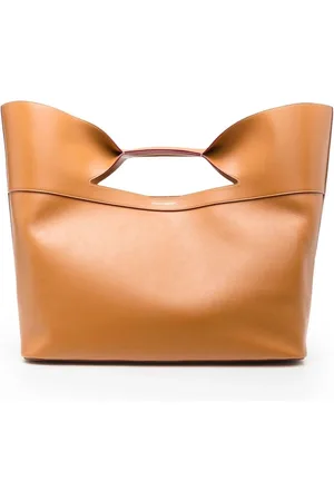 Alexander McQueen Taske, Dame, Brun, ONE SIZE, Læder, Bow Læder Tote Taske - Brun